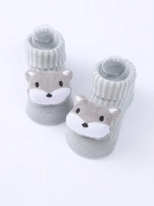 3 Pairs Of Cartoon Floor Baby Socks Doll Three-dimensional Children's Socks