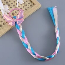 Extensión del pelo para niños de colores trenzado sintético - Multicolor - Ver 3