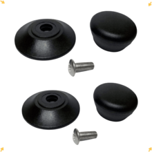 Pomel Puxador Pegador 5 Peças P/tampa De Panela E Frigideira - Preto - Visão 4