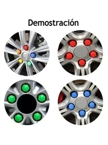 Vmingo 20 Piezas Tapon Hexagonal VW Deportivo Cubre Birlo Tapa Perno 17mm Decorativo Colores Tunning Protector Gancho Protección Toque Deportivo Vmingo Mexico - Rojo - Ver 2