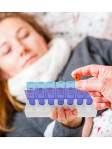 Pastillero Semanal Día Y Noche - Blanco - Ver 8