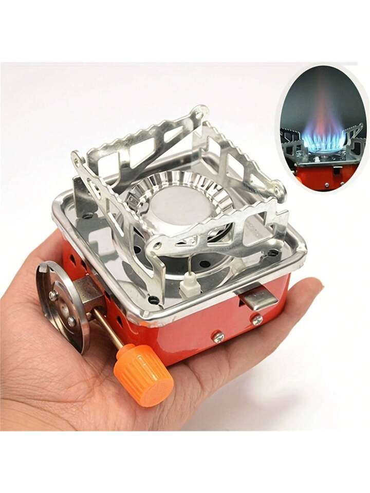 1pc Mini Outdoor Portable Folding Small Square Stove Picnic Gas Pot Stove  Camping Cassette Stove For Hiking Picnic | SHEIN