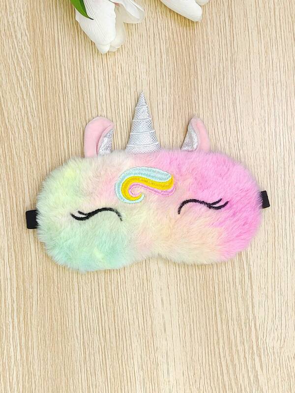 1pc Lovely Plush Eye Mask, Modern Style Polyester Fiber Sleep Shade Suitable For Home, Travel, And GiftingFor Bedroom,Travel,Office,School, Back To School Supplies