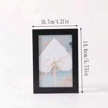 1入現代簡約實木框架底座,可隨機放置5英寸照片,為創意照片牆裝飾 - 黑色 - 查看 2