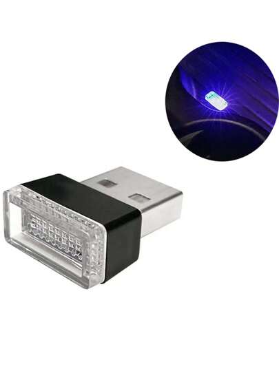 Faros Led Azules Miniatura Para El Interior Del Coche