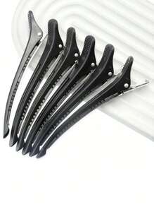 6 buc/pachet cleme de păr negre din crocodil, clemă de păr din aligator pentru secționare instrumente de păr, produse și accesorii pentru păr pentru salon de frizerie Frumusețe Înapoi la școală, articole esențiale pentru călătorii și vacanțe, accesorii de păr pentru femei, perie cu spate neted, accesorii de frizerie, uscător de păr, păr, frizerie, instrumente de păr, produse pentru păr, perie de păr, produse pentru păr creț, echipamente de coafură, foarfece de tuns, Crăciun, frizerie, coafură, uscător de păr, perie de păr, frizerie, echipamente de coafură, coafură, coafură, accesorii de frizerie, frizerie, echipamente de coafură - Negru - Vizualizare 2