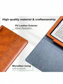 1pc Brown Anti-drop Magnetic Flip Electronic Book Cover Case For Prs T2 E-reader - Brown - View 3