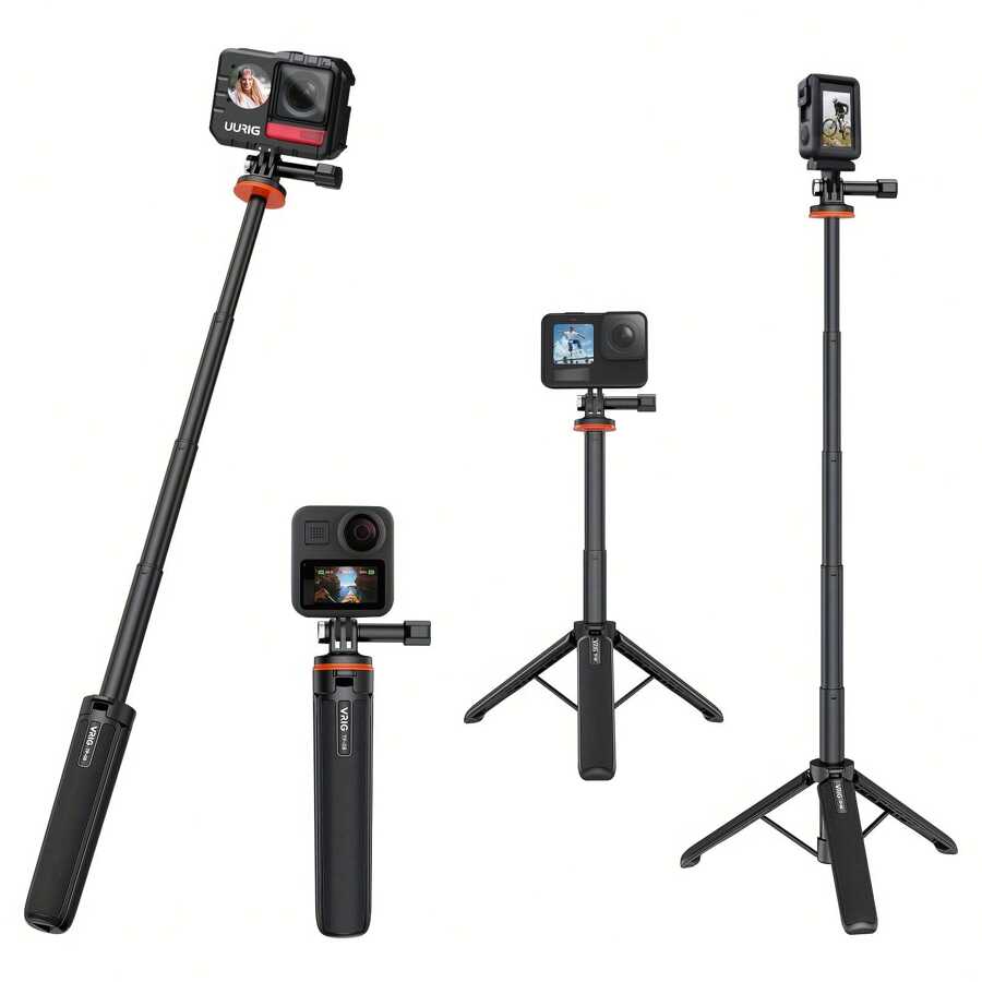 20.1 Inch Extendable Selfie Stick Tripod For Insta360 X3, GoPro Max, Hero 10/9/8/7/6/5/4, Osmo Action, Insta 360 One R And Other Action Cameras