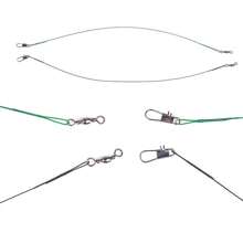 20PCS 15/20/25/30cm Anti-bite Fly Leash Fishing Lead Line Rope Wire Leading Line Fishing Lure Connector