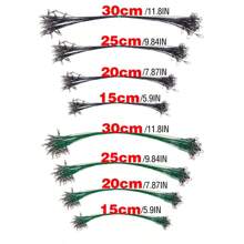 20PCS 15/20/25/30cm Anti-bite Fly Leash Fishing Lead Line Rope Wire Leading Line Fishing Lure Connector