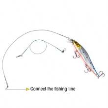 20PCS 15/20/25/30cm Anti-bite Fly Leash Fishing Lead Line Rope Wire Leading Line Fishing Lure Connector