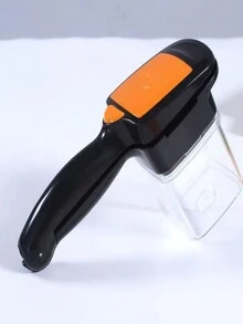 Cortador de Verduras 5 en 1, Cortador rápido de Alimentos de Frutas de Acero Inoxidable, Picador multifunción, rallador de Queso, Utensilios de Cocina Simple - Naranja - Ver 2