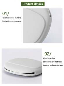 1個簡約硅膠耳機和手機充電線收納袋,多功能便攜式組織袋