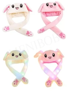 Cap Hat Design Movable Ears With Multicolor LED Light Random Design - Multicolor - View 7