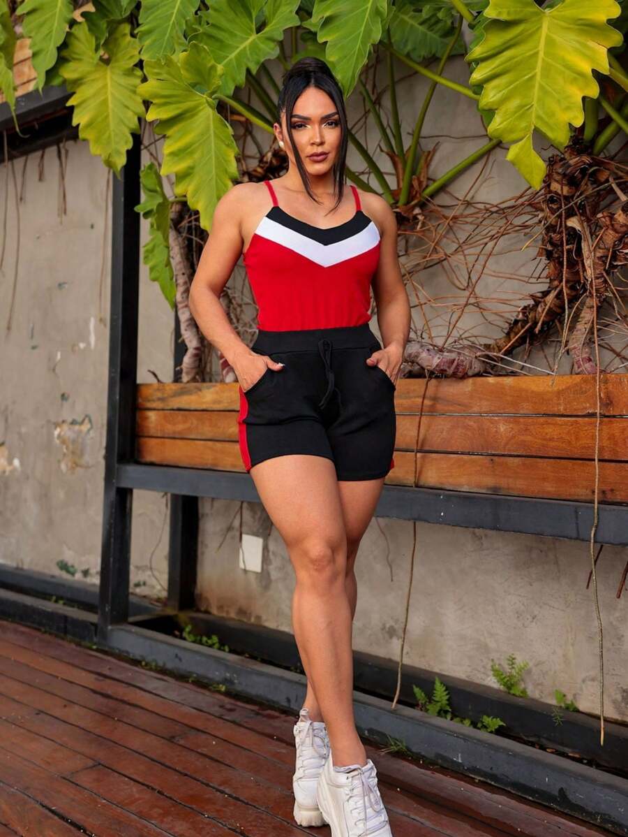 Women Two-piece Outfits - Đỏ - Xem 1