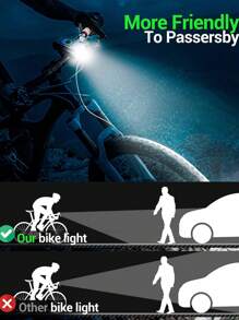 jihuo Bicycle Front And Rear Light Set, 2000 Lumens Ultra-bright Usb Rechargeable Bike Light With Quick Release And Waterproof Function, 6+4 Modes Front And Rear Light Set, Suitable For Road, Mountain, Night Riding, Easy To Install(bike Accessory)