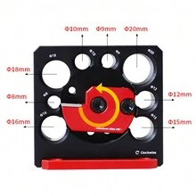 黑色一套可調整的8-20mm橡木釘製作夾具,木工電動鉆孔釘製磨圓棒輔助工具 - 黑色 - 查看 3