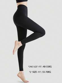 2 Miếng Đen Gầy Nhung Một mặt Quần skinny pantyhose Quần tất Đối với Mùa thu Và Mùa Đông - màu đen - Xem 2