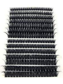 HBZGTLAD 14 Pairs Grafting False Eyelashes 60pcs + 80pcs Faux Mink Lashes Mixed Length Natural Lash Extensions 3D Russian Volume Individual Eyelashes Cosmetic Tools Black Paper Box Lashes Lash Clusters,Eye Lash Clusters,Individual Eyelashes,Lashes,Fake Lashes - Black - View 8
