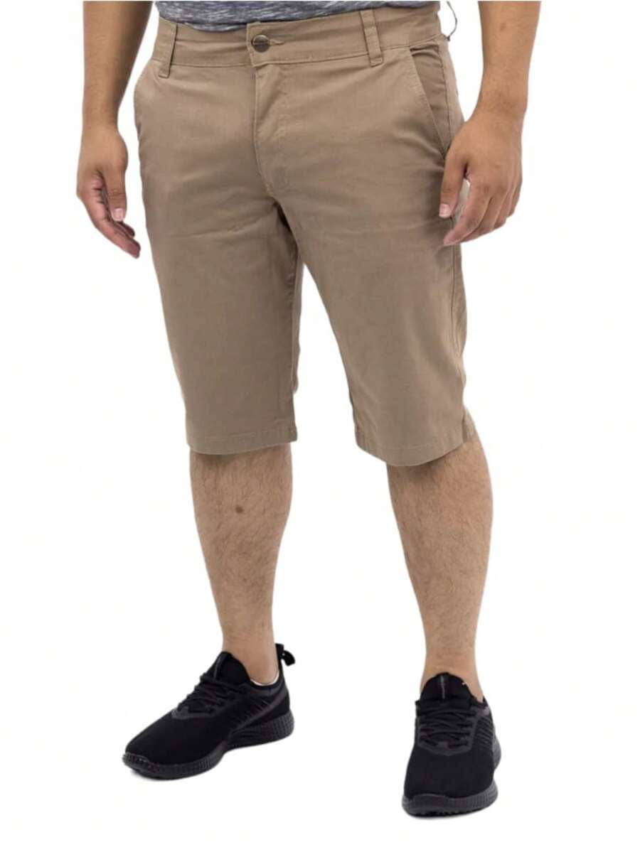 Men Denim Shorts - Màu Khaki - Xem 1