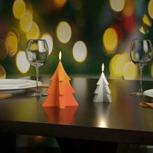 3d Christmas Tree Silicone Mold For Candle, Gypsum, Resin, Dropping Glue, Soap Making With Cedar Design, Holiday Decoration, Party Gift - L - View 3