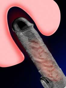 Funda para pene. Juguete sexual negro, transparente, fresco y suave para hombres y mujeres. Producto sexual SM sensual. Incluye un juego de dientes de lobo, un juego para pene, un anillo de bloqueo y un juego reutilizable para aumentar el tamaño del pene y mejorar la satisfacción sexual. Lavable y reutilizable. Producto sexual para parejas y diversión para adultos. Pene falso. Tienda de productos para adultos. Transporte confidencial.