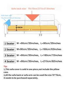 1pcRabbit proof plush straight sofa cushion in winter - Beige - View 3