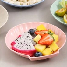 1入組塑料水果盤,適用於零食和干果,帶有骨形碟子,紫色 - 紫色 - 查看 4