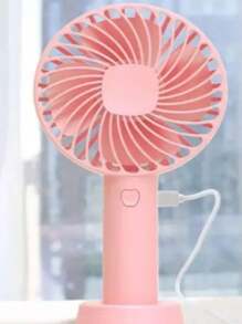 Mini Ventilador De Mão Portátil Recarregável Para Extensão Rosa - Pink - Visão 1