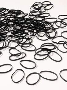 Hộp nhỏ gồm khoảng 300 dây buộc tóc mini bằng cao su màu đen đơn giản, thích hợp cho mùa xuân và mùa hè, dùng khi tập gym, buộc tóc đuôi ngựa, dây chun buộc tóc, phụ kiện tóc, dây buộc đầu bằng cao su. - màu đen - Xem 3