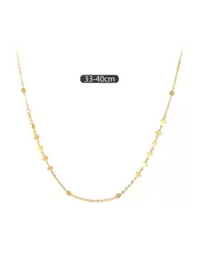 ELSEDES 1 Peça Simples E Elegante S925 Prata Forma Geométrica Banhado A Ouro Colar Curto, Adequado Para Uso Diário E De Escritório Para Mulheres