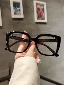 1 Pair Geometric Eyeglasses For Women - Black - View 2