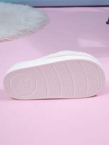 女性平底家居拖鞋帶,休閒和舒服的 - 白色 - 查看 6