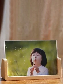 1 件 7 英寸乡村风格木制相框，配有山毛榉木底座和高清晰度完整亚克力盖，适合桌面展示、家居装饰框架 - 原木色 - 查看 7