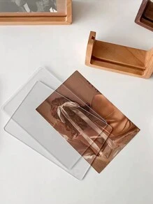 1 件 7 英寸乡村风格木制相框，配有山毛榉木底座和高清晰度完整亚克力盖，适合桌面展示、家居装饰框架 - 原木色 - 查看 4