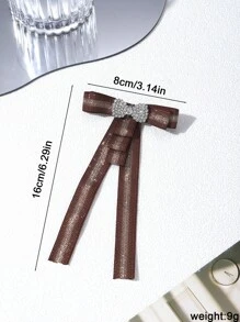 1pc Handmade Ladies' Golden Ribbon Korean Style Jk Casual Preppy Bow Tie - Multicolor - View 2