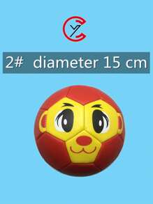 Pelota De Fútbol Tamaño 2 Con Patrón Y Color Aleatorio Con Aguja Y Red De Malla Para Entrenamiento Y Partidos, Diámetro Inflable De 15 Cm - Multicolor - Ver 2