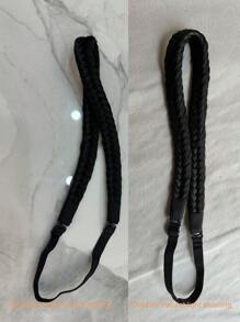 2片合成假髮髮結黑色髮結隱藏頂冠假髮無痕頭帶女性髮結頭帶日常穿戴假髮頭帶髮結晚會假髮頭帶 - 黑色 - 查看 5