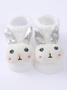 3 Pares/pack Calcetines De Piso Con Dibujos Animados Para Recién Nacidos, Calcetines Transpirables De Media Pantorrilla Para Niños Y Niñas