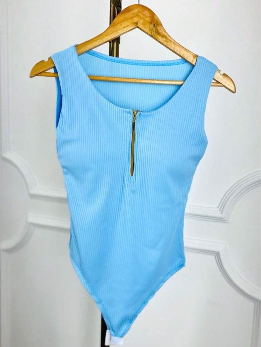 Women Bodysuits - Màu xanh nhạt - Xem 1