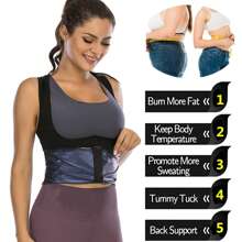 Sports Outdoor 1pc Women Adjustable Slimming Corset Neoprene Sauna Tank Top Zipper Weight Loss Vest Waist Trainer Shapewear Waist Trainer Corset