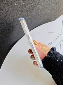 Fairycore 2000 年代时尚 1 件创意个性化激光银蝴蝶 INS 风格保护壳适用于三星 S24/S23/S22/S21/A02/A03/A04/A05/A10S/A20S/A21S/A11/A12/A13/A14/A15/A22/A23/A24/A25/A30/A31/A32/A33/A34/A35/A50/A51/A52/A53/A54/A55/A71/A72/A73/Plus/Ultra/S20FE/FE/S，透明 3D 波浪边全覆盖防摔外壳，采用清新、奢华、休闲和可爱的设计防水防震防刮 - 無色 - 查看 4