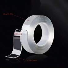 1pc Transparent Double-sided Nano Adhesive Tape - Clear - View 1