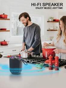 1入組黑色40W便攜音箱帶插卡槽和低音支撐真正無綫立體聲音箱 - 黑色 - 查看 4