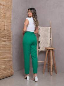 Women Pants - Dark Green - View 3