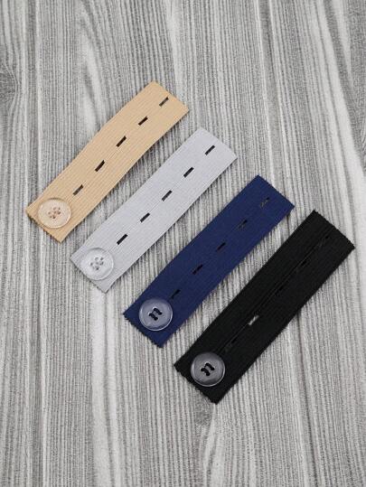 4入橡皮圈彈性裤头扣帶,可調節鈕扣適用於日常穿著,適合牛仔褲和休閒裤