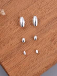 10入組時尚925純銀橄欖桶形散珠,手工diy手鍊、項鍊,送給朋友的禮物,手工藝愛好者必備