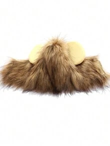 1只萌萌的萬聖節寵物服裝貓頭髮獅子帽子 - 棕色 - 查看 6