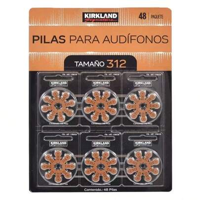 48 Pilas Bateria Aparato Auditivo Tamaño 312 Audifonos Baterias