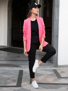 Women Blazers - Pink - View 1